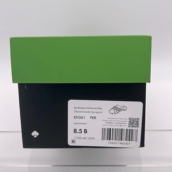 Kate Spade New York Rio Bandana Patchwork Slides Persimmon - Picture 11 of 16